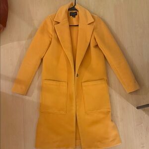 Mustard something navy coat